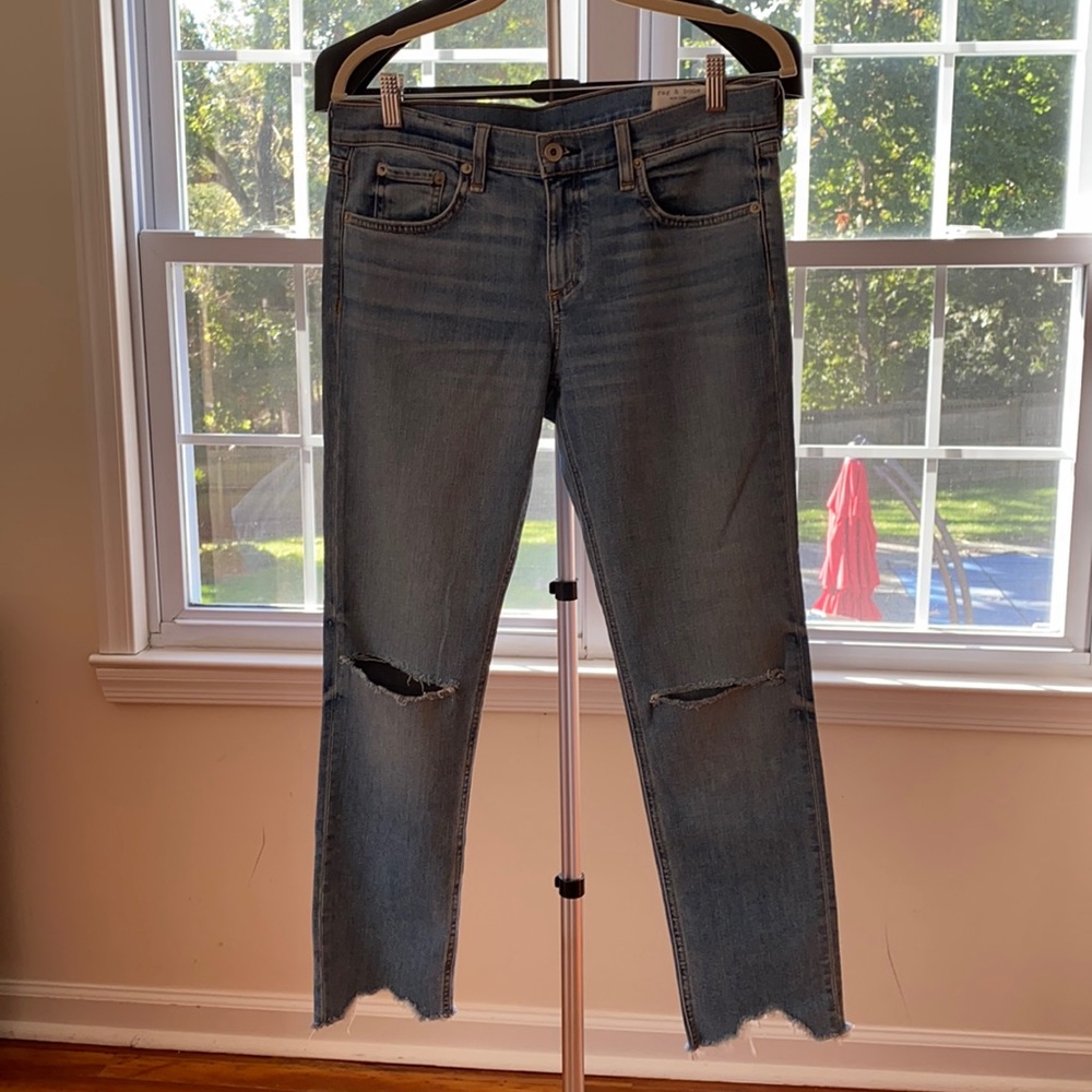 Rag & Bone Dre Capri ripped jeans